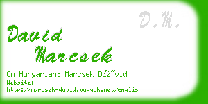 david marcsek business card